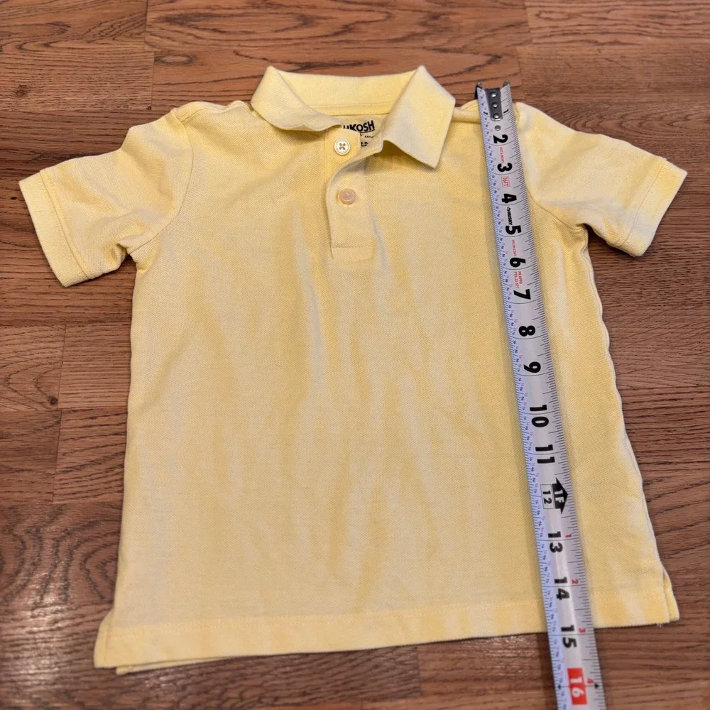 OshKosh B'gosh Kids Boys Yellow Short Sleeve Polo Shirt‎ Size 2T uniform polo